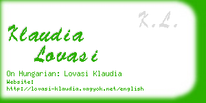 klaudia lovasi business card